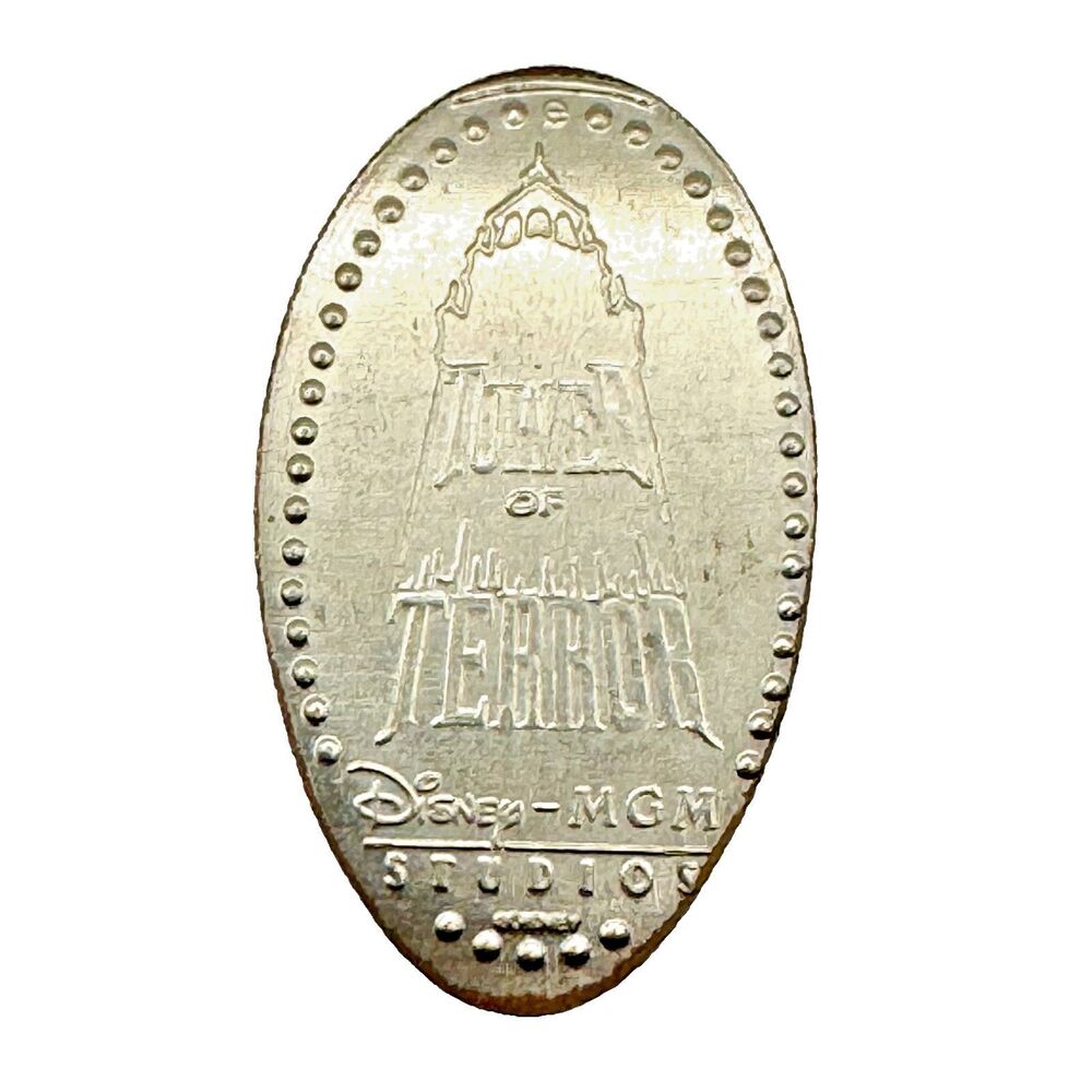 Disney Tower Of Terror Closed Elongated Pressed Coin MGM Studios Mickey